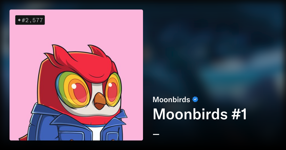 Moonbird #1, representative Moonbirds collection PFP